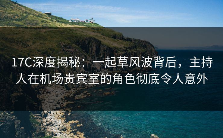 17C深度揭秘：一起草风波背后，主持人在机场贵宾室的角色彻底令人意外
